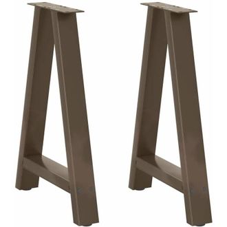 vidaXL Vidaxl - Patas Para Mesa De Comedor En Forma De A (2 Unidades, 60 X 72-73 Cm, Acero)