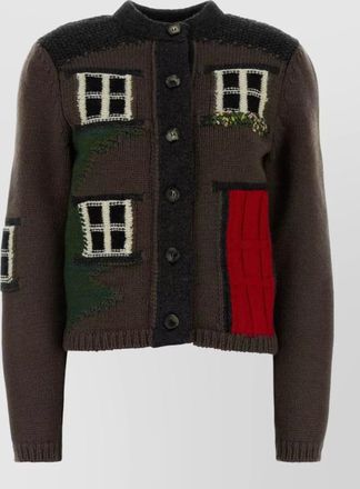 J.W.Anderson wool cardigan long sleeves textured knit