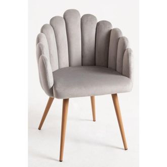 Regalos Miguel Sillas Comedor - Sillón Main Terciopelo - Gris claro