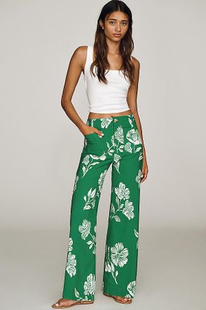 Maeve Colette High-Rise Wide-Leg Full-Length Pants