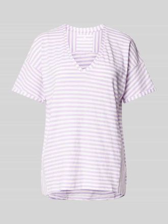 Lieblingsstück T-Shirt mit Streifenmuster Modell Darasil in Flieder, Größe XL