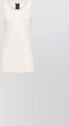Ann Demeulemeester cropped tank top light cotton rib