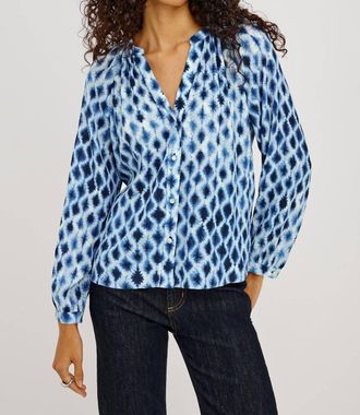 Rails Saint Blouse In Sapphire Shibori