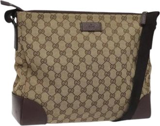 Gucci Pre-owned Canvas Cross Body Bag - Dames - Vintage Schoudertas - Beige - ONE Size - Vintage