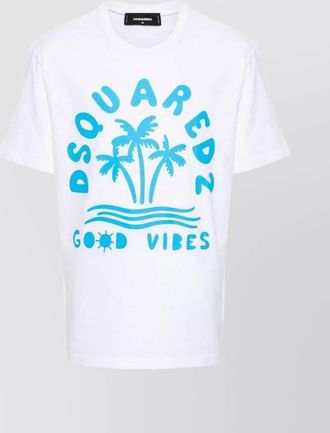 Dsquared2 graphic print relaxed fit crew neck t-shirt