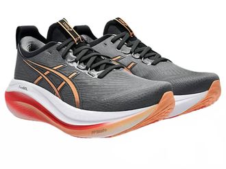 Asics Mens Gel-Nimbus 27 Running Shoes In Carbon/mojave