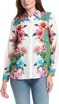 T Tahari Printed Blouse