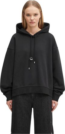 Sportmax Urna Sweatshirt - Dames - Hoodies - Zwart - XS - Katoen - Hoodies & sweatvesten
