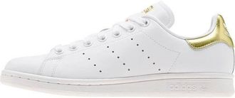 adidas Sneaker ADIDAS ORIGINALS STAN SMITH, Damen, Gr. 36, weiss (cloud wei&szlig;, cloud wei&szlig;, gold metallic), Leder, Polyurethan, unifarben mit Farbeinsatz, Schu
