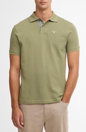 Barbour Regular Fit Tartan Piqu&eacute; Polo in Laurel Green at Nordstrom, Size Xxx-Large