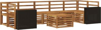 vidaXL Conjunto De Sof&aacute;s De Exterior 8 Uds. Natural Vidaxl