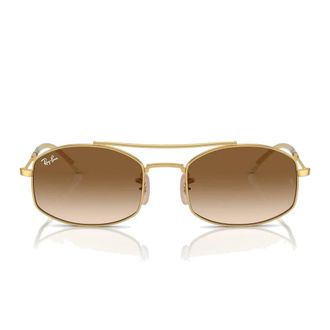 Ray-Ban Vintage Double Bridge Zonnebril Rb 3719 - unisex - Zonnebrillen - Geel - 51 MM - Accessoires