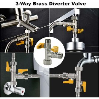 OEM Valvola A 3 Vie, Raccordo A T, Rubinetto Per Wc A 3 Vie, Soffione Doccia Da 1/2 G, Valvola Deviatrice Per Doccia A 3 Vie, Valvola Per Doccia In Ottone