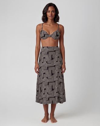Lords of Harlech Inter Twine Womens Midi Skirt in Inter Twine Black at Nordstrom, Size 12