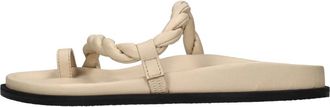 Elena Iachi Schoenen, Dames, Beige, 37 EU, Leer, M56 Leren Mules