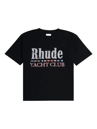 Rhude flag-detailed T-shirt - Black