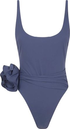 Magda Butrym Bloemen Scoop Neck Zwempak - Dames - Badpakken - Grijs - S - Badmode