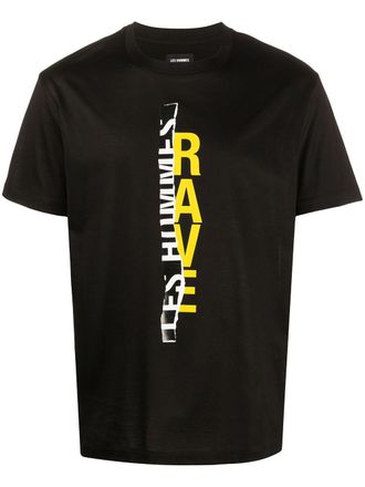 Les Hommes logo print T-shirt - Black