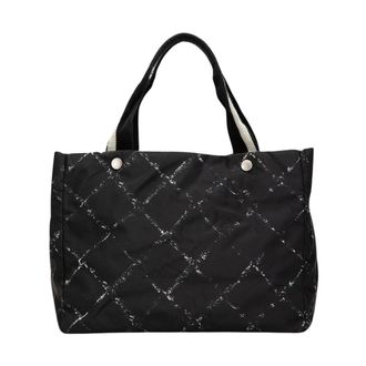 Chanel Pre-owned Old Travel Line Nylon Tote - Dames - Vintage Shopper - Zwart - ONE Size - Nylon - Vintage