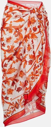 Dolce & Gabbana Majolica cotton beach cover-up