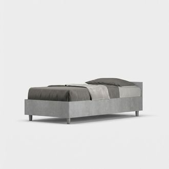 ITYhome Cama Individual 80x190 Cm Moderna Sin Somier Gris Cemento Nuamo