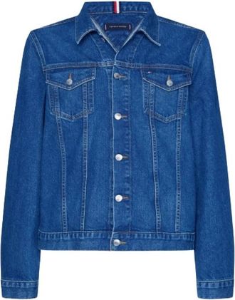 Tommy Hilfiger Dark Denim Trucker Jacket - Heren - Spijkerjassen - Blauw - S - Denim - Jassen