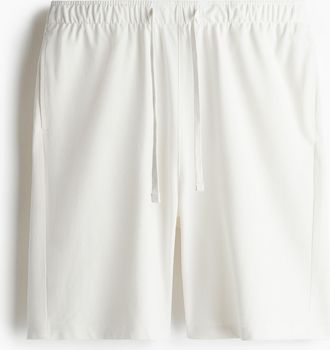 H&M Knielange Pikeeshorts in Relaxed Fit - Weiss