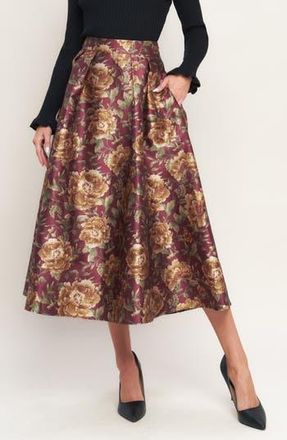 Flying Tomato Midi skirt in Burgundy at Nordstrom Rack, Size Medium