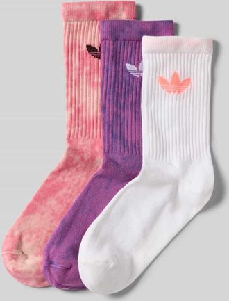 adidas Originals Socken mit Logo im 3er-Pack in Pink, Größe 34-36