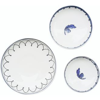 Twig New York Heritage Blue Bird Assorted Set of 3 Canape Dishes in Multi at Nordstrom
