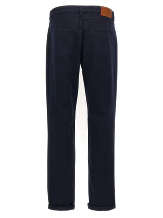 Brunello Cucinelli Traditional Fit Denim Jeans - Navy