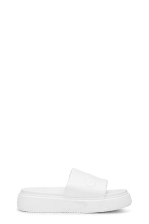 Ganni White Sporty Mix Sandal - Size 7 Vegea