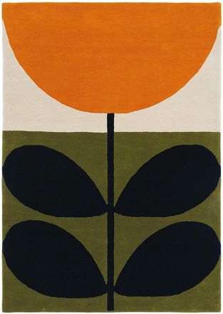 Orla Kiely Designer Teppich Stem Black - handgetuftet, aus 100% reiner Schurwolle