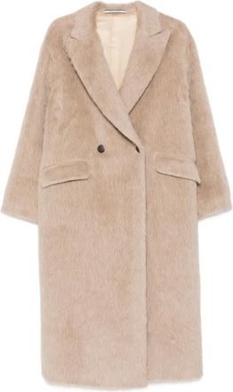 Tagliatore Linden double-breasted pocket long coat - Neutrals