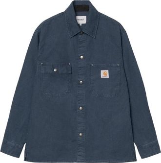 Carhartt Work in Progress Parrish Shirt Jacket - Heren - Casual Overhemden - Blauw - M - Katoen - Overhemden