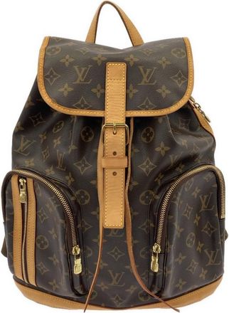Louis Vuitton Marron Coated Canvas Backpack (Pre-Owned)