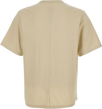 Rick Owens Mens T-Shirt Brad Beige Cotton T-Shirts And Polos