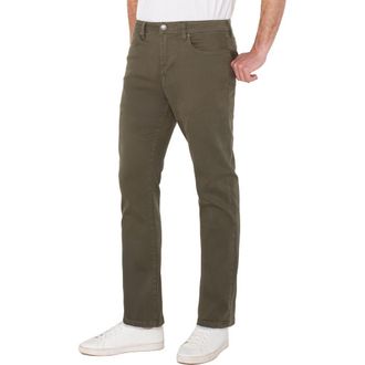 Liverpool L.A. Kingston Modern Straight Leg Jeans in Olive Night at Nordstrom, Size 34 X 30