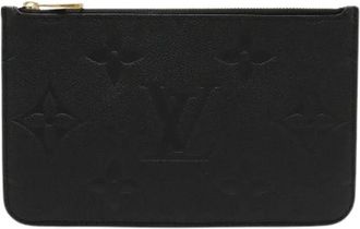 Louis Vuitton Pre-owned Monogram Empreinte Pouch - Dames - Vintage Clutch - Zwart - ONE Size - Leer - Vintage
