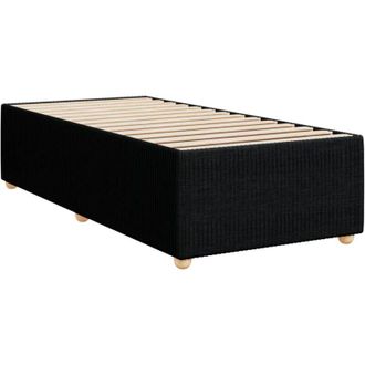 vidaXL Estructura De Cama Sin Colch&oacute;n Tela Negro 80x200 Cm Vidaxl