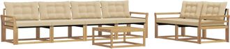vidaXL Conjunto De Sof&aacute;s De Exterior 7 Uds. Y Beige Vidaxl