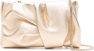 Jimmy Choo London Bonny leather clutch bag - women - Calf Leather - OS - Gold