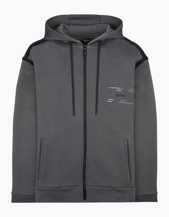 HUGO BOSS Mens Hugo Boss Saggy Tape Tracksuit Top Grey 027 - Size: 38/Regular