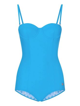 Dolce & Gabbana Costume intero con logo - Blu