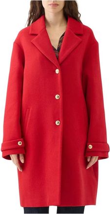Just Cavalli Rode Wollen Oversized Jas - Dames - Mantel - Rood - M - Wol - Jassen