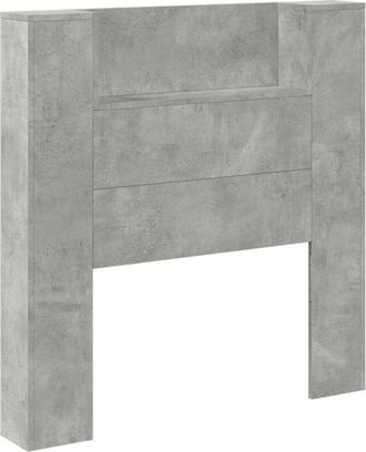 vidaXL Cabecero Con Estante Gris Concreto 100 X 16,5 X 103,5 Cm Vidaxl