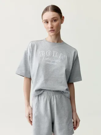 Born Living Yoga T-shirt Court Grey Melange