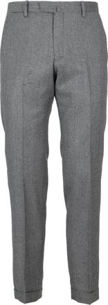 BRIGLIA 1949 Pantalone Tasca America - Heren - Nette broeken - Grijs - 3XL - Wol - Broeken