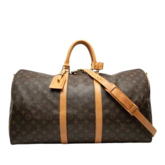 Louis Vuitton Pre-owned Weekend Bags, female, Brown, Size: ONE SIZE Pre-owned Keepall Bandouliere 55
