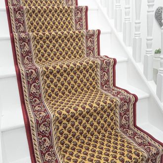 Runrug Stair Runner Carpet - Durable, Non-Slip, 5.4mm - Acni in Cream | Size: 66 cm x 600 cm